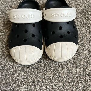 CROCS Black and White Water Shoes with Perforated Design
